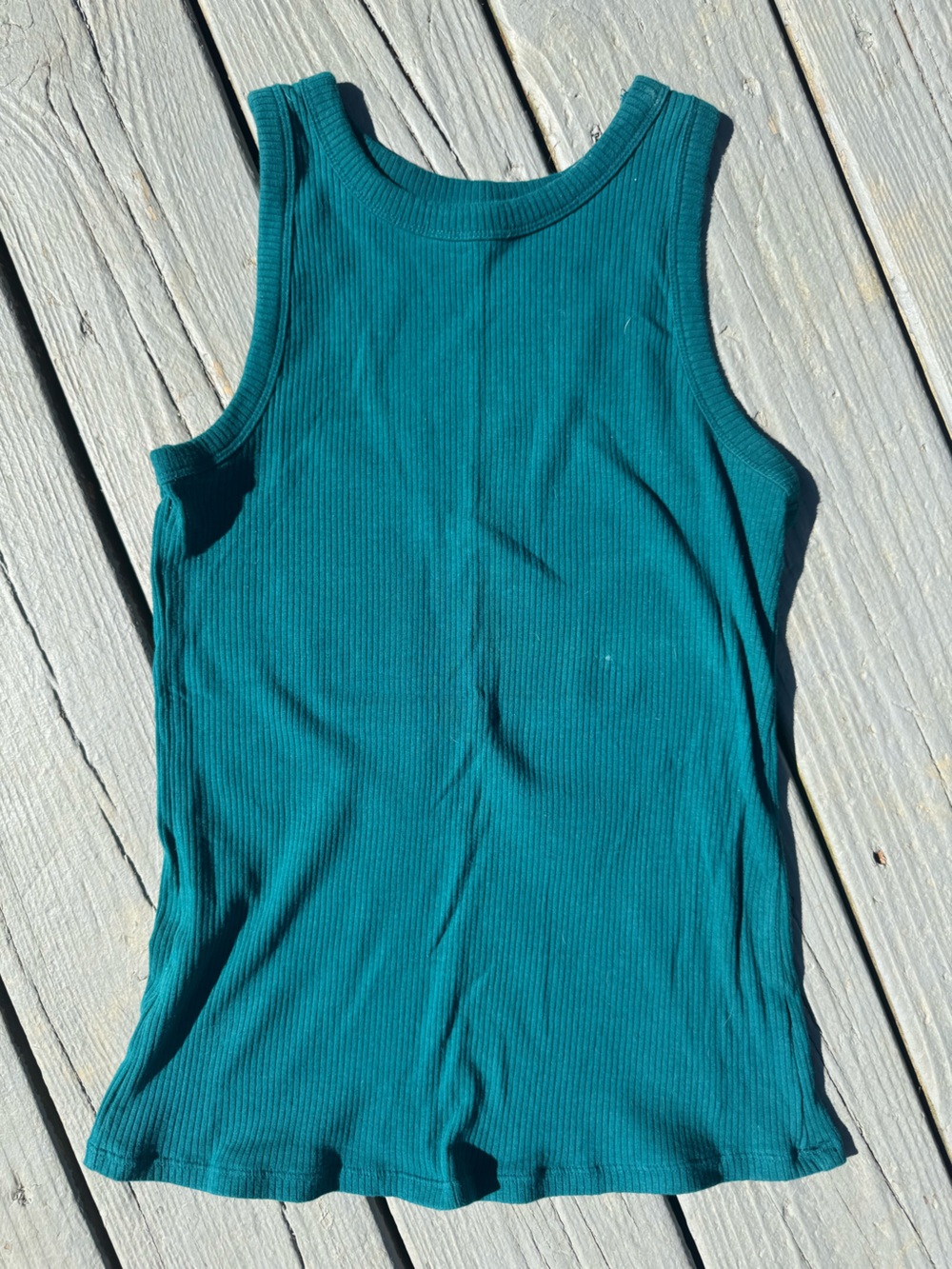 Maurices Teal Ribbed Tank Top